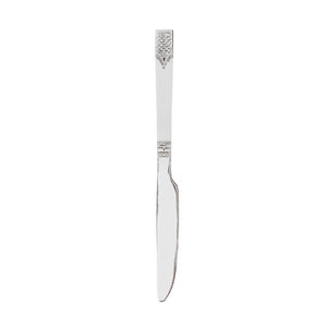 Royalford RF11947 Table Knife 6Pc Set 22cm | 100% Food Grade Stainless Steel Non-Magnetic Cutlery | Stylish Sandblast Finish | Extra-Thick Long Handle| Stain Resistant