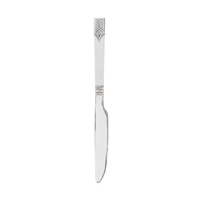 Royalford RF11947 Table Knife 6Pc Set 22cm | 100% Food Grade Stainless Steel Non-Magnetic Cutlery | Stylish Sandblast Finish | Extra-Thick Long Handle| Stain Resistant
