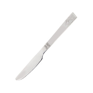 Royalford RF11947 Table Knife 6Pc Set 22cm | 100% Food Grade Stainless Steel Non-Magnetic Cutlery | Stylish Sandblast Finish | Extra-Thick Long Handle| Stain Resistant
