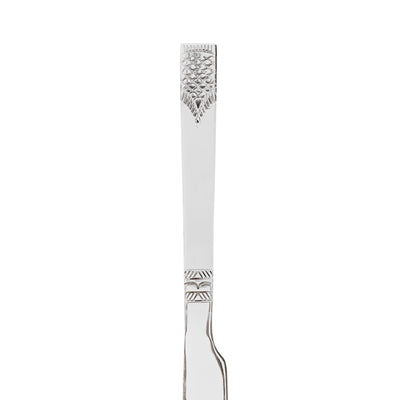 Royalford RF11947 Table Knife 6Pc Set 22cm | 100% Food Grade Stainless Steel Non-Magnetic Cutlery | Stylish Sandblast Finish | Extra-Thick Long Handle| Stain Resistant