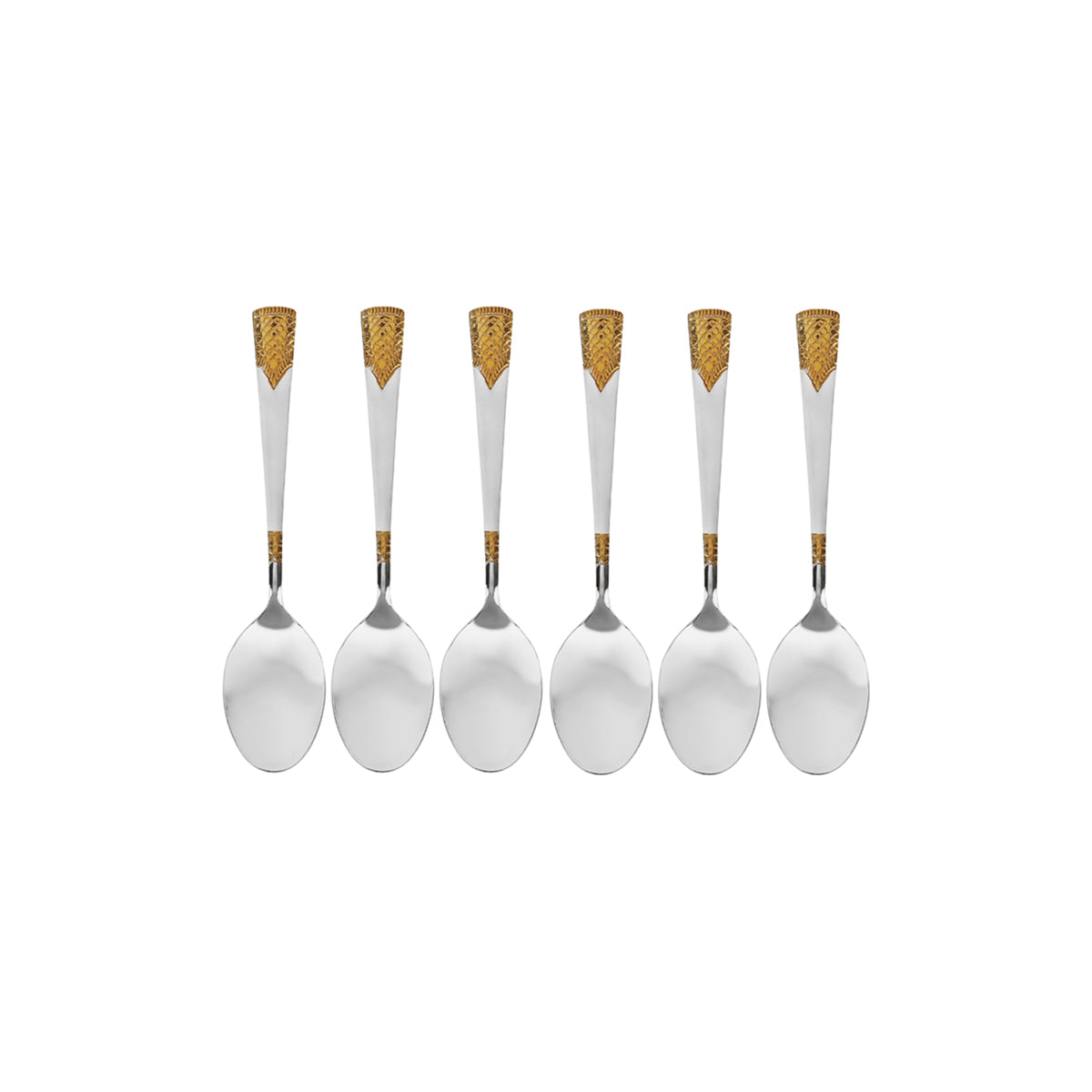 Royalford RF11948  Tea Spoon Set 6PCS| premium stainless steel, elegant design & rust-resistant finish| dishwasher-safe durability, for daily dining & tea service|