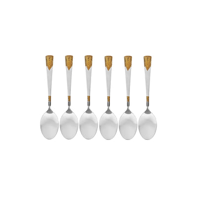 Royalford RF11948  Tea Spoon Set 6PCS| premium stainless steel, elegant design & rust-resistant finish| dishwasher-safe durability, for daily dining & tea service|
