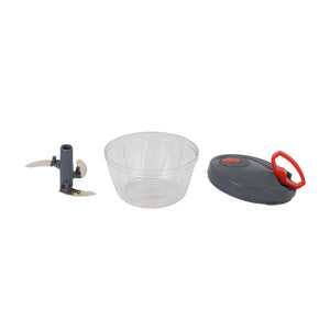 Royalford RF11954 Handy Pull Chopper with manual pull cord| sharp stainless steel blades & durable food-grade body| quick chopping of vegetables, fruits, herbs, and nuts|