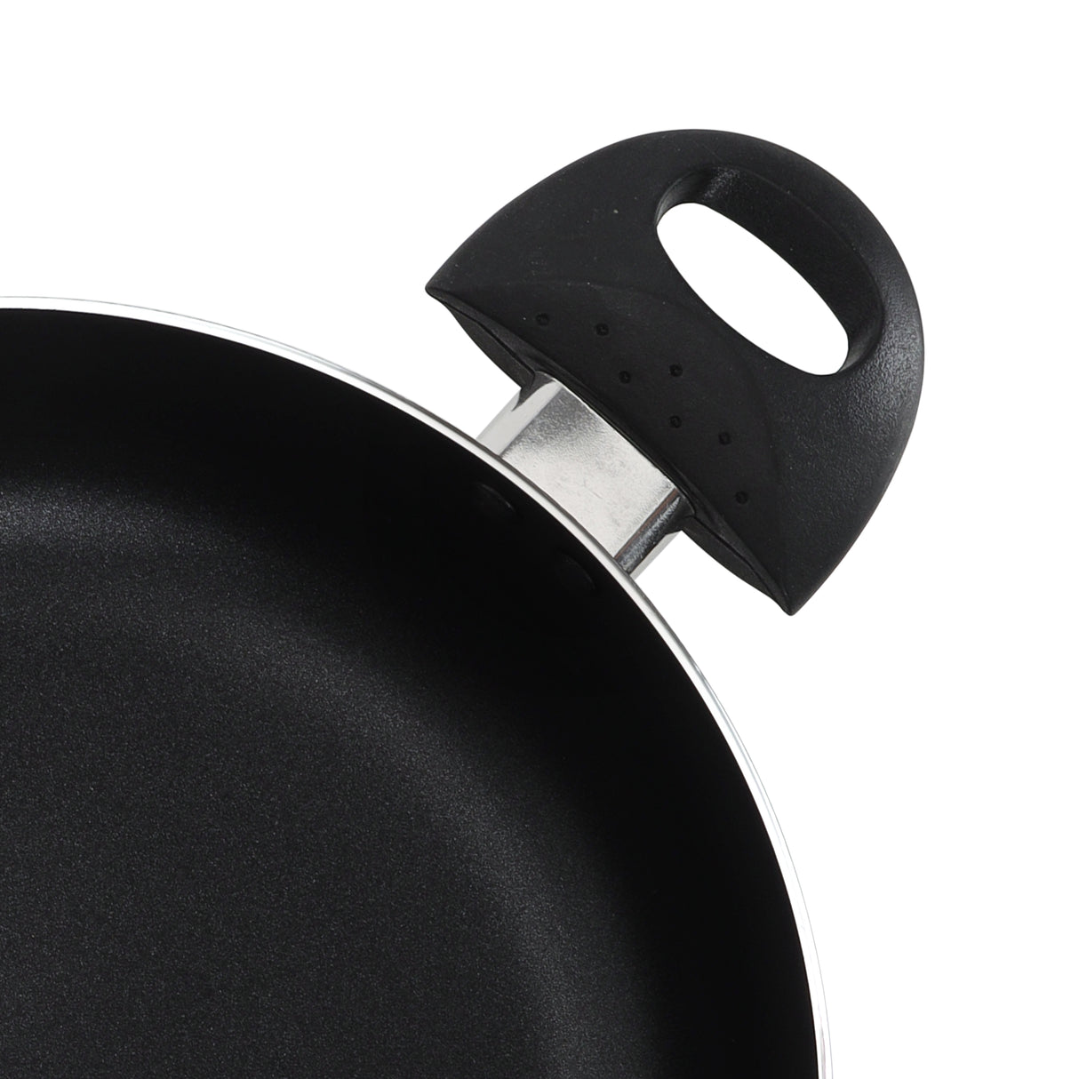 Royalford RF11962 26cm Aluminium Non-Stick Casserole | Tempered Glass Lid | 2.0mm Press Aluminium Body | PTFE & PFOA Free Cookware for Gas, Hot Plate & Halogen Cooking