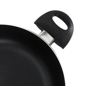 Royalford RF11962 26cm Aluminium Non-Stick Casserole | Tempered Glass Lid | 2.0mm Press Aluminium Body | PTFE & PFOA Free Cookware for Gas, Hot Plate & Halogen Cooking