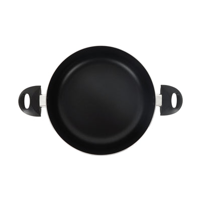 Royalford RF11964 30cm Aluminium Casserole | PTFE and PFOA Free Non-Stick Coating| Tempered Glass Lid | Heat-Resistant Bakelite Handles| Perfect for Daily Cooking Use