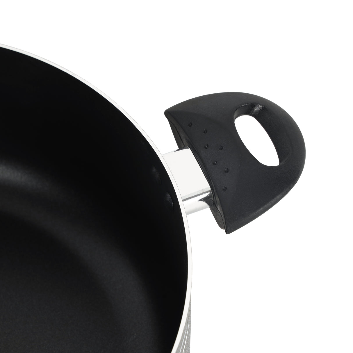 Royalford RF11964 30cm Aluminium Casserole | PTFE and PFOA Free Non-Stick Coating| Tempered Glass Lid | Heat-Resistant Bakelite Handles| Perfect for Daily Cooking Use