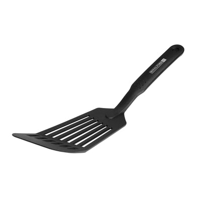 Royalford RF1198-NLSS Nylon Slotted Spatula | Heat Resistant Non-Stick Turner with Wide Head | Ergonomic Handle |  Perfect for Flipping, Frying, Cooking & Serving Food