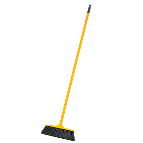 Royalford RF11999 Floor Broom with Long Steel Handle | 28.5cm Heavy Duty Cleaning Broom for Wet & Dry Floors, Tiles, Bathroom, Kitchen & Concrete| Durable  Sweeping Brush