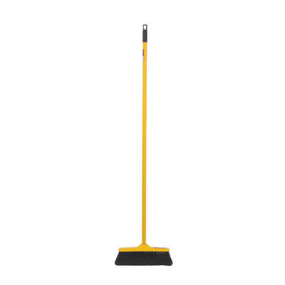 Royalford RF11999 Floor Broom with Long Steel Handle | 28.5cm Heavy Duty Cleaning Broom for Wet & Dry Floors, Tiles, Bathroom, Kitchen & Concrete| Durable  Sweeping Brush