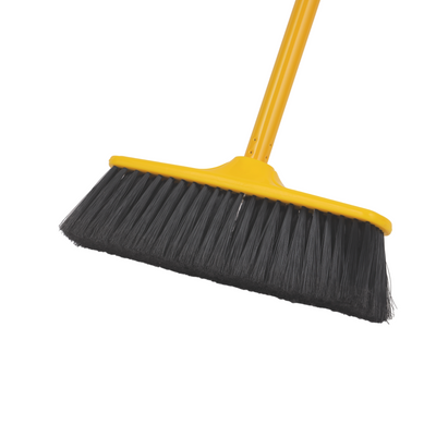 Royalford RF11999 Floor Broom with Long Steel Handle | 28.5cm Heavy Duty Cleaning Broom for Wet & Dry Floors, Tiles, Bathroom, Kitchen & Concrete| Durable  Sweeping Brush