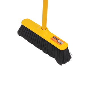 Royalford RF11999 Floor Broom with Long Steel Handle | 28.5cm Heavy Duty Cleaning Broom for Wet & Dry Floors, Tiles, Bathroom, Kitchen & Concrete| Durable  Sweeping Brush