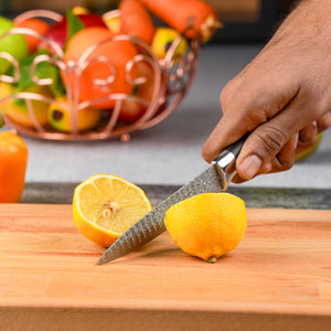 Royalford RF12006 5” Utility Knife| extra-sharp stainless steel blade and non-stick coating| ergonomic handle, stain-resistant, dishwasher-safe, perfect for daily tasks|