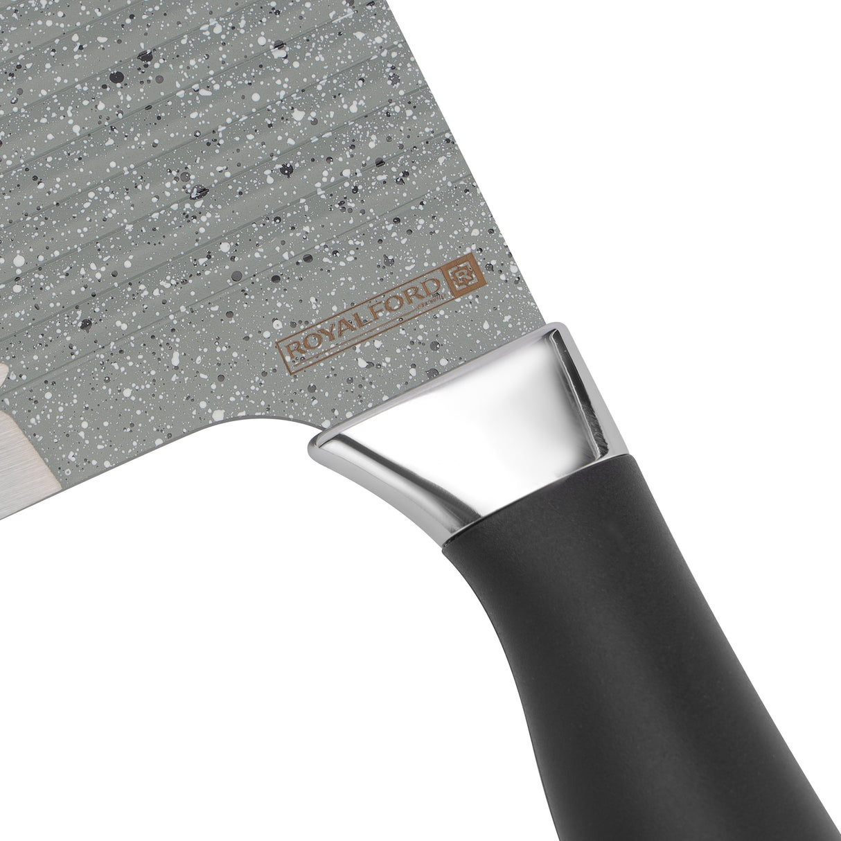 Royalford RF12007 7 Inch Stainless Steel Cleaver Knife | Non-Stick Coating | Extra Sharp Heavy Duty Kitchen Chopper | Ergonomic PP Handle | Perfect for Meat & Vegetables