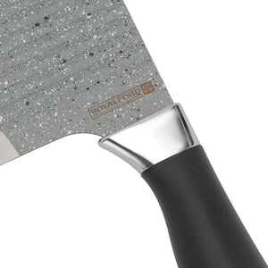 Royalford RF12007 7 Inch Stainless Steel Cleaver Knife | Non-Stick Coating | Extra Sharp Heavy Duty Kitchen Chopper | Ergonomic PP Handle | Perfect for Meat & Vegetables