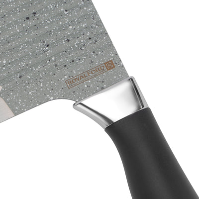 Royalford RF12007 7 Inch Stainless Steel Cleaver Knife | Non-Stick Coating | Extra Sharp Heavy Duty Kitchen Chopper | Ergonomic PP Handle | Perfect for Meat & Vegetables