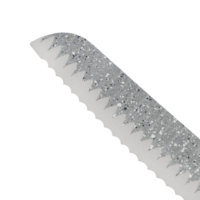 Royalford RF12009 8" Bread Knife| a serrated stainless steel blade with non-stick coating| ergonomic PP handle, dishwasher-safe , perfect for slicing bread, cakes|