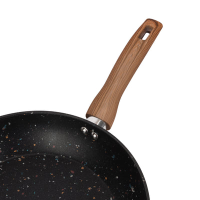 Royalford RF12013 28cm Forged Aluminium Frypan | Multistone Granite Coating| Induction Compatible| PFOA Free Non-Stick Pan| Extra-Thick Base & Ergonomic Soft-Touch Handle