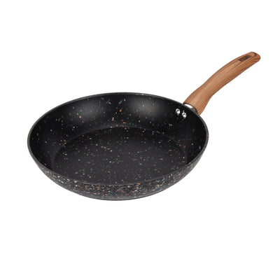 Royalford RF12014 30cm Forged Aluminium Frypan |  Multistone Granite Non-Stick Coating| Extra-Thick Induction Bottom| PFOA-Free Soft-Touch Handle | Durable Forged Body