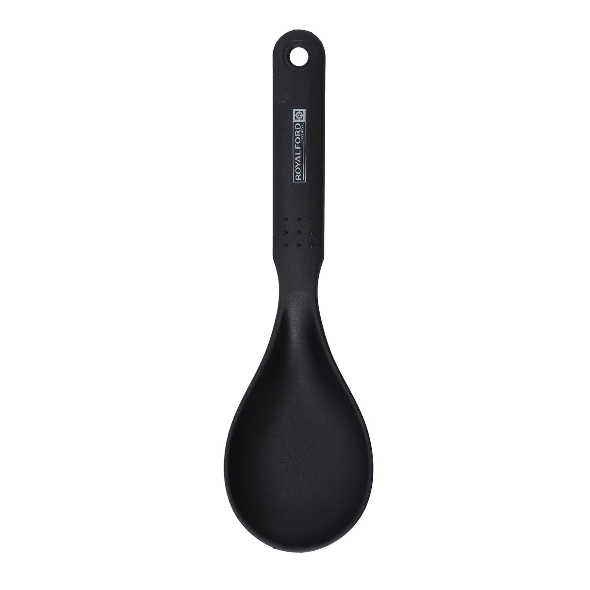 Royalford RF1201-NSVS Nylon Serving Spoon | Food Grade | Heat Resistant | Non Stick Safe Ergonomic Handle | Durable & Dishwasher Safe Kitchen Cooking Serving Spoon