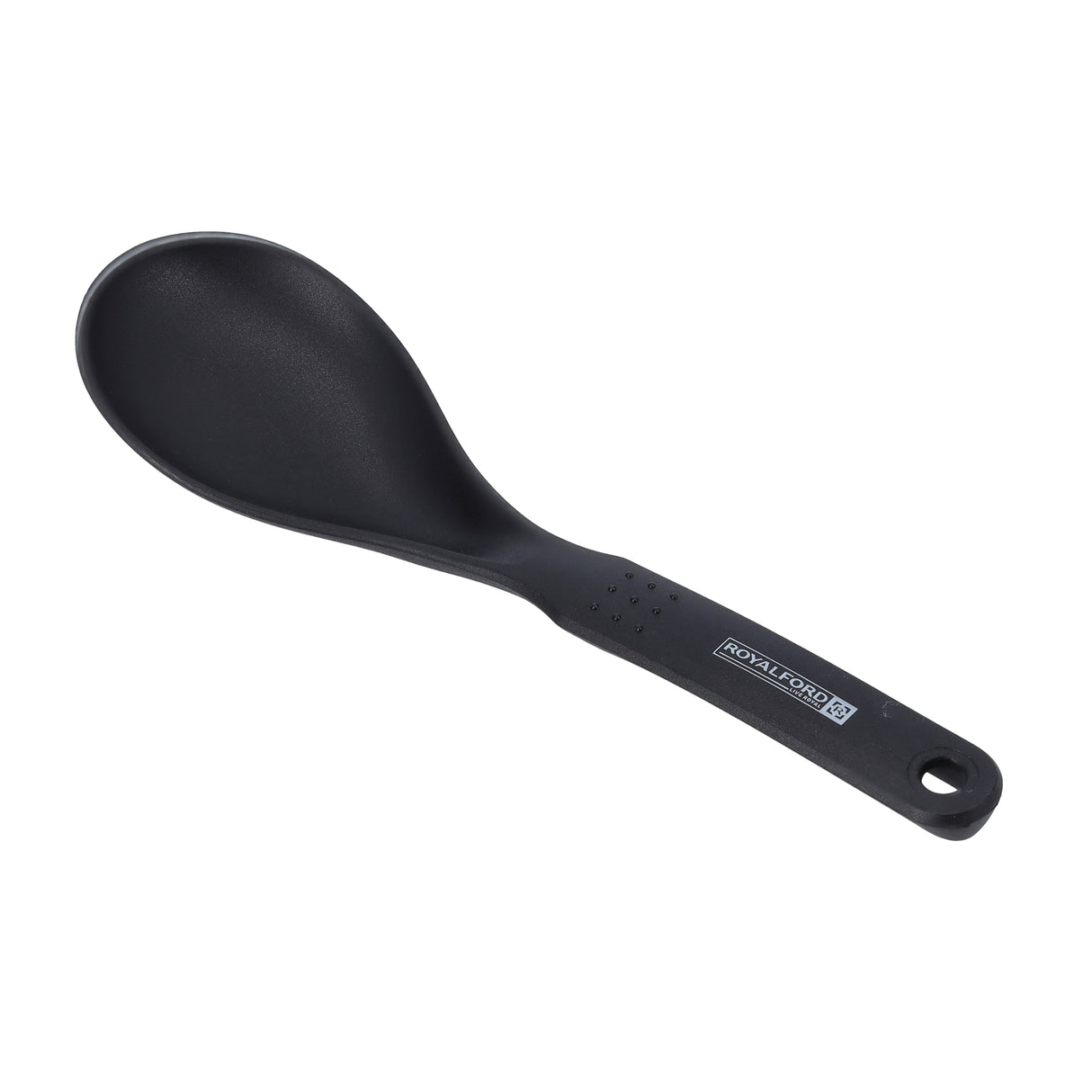 Royalford RF1201-NSVS Nylon Serving Spoon | Food Grade | Heat Resistant | Non Stick Safe Ergonomic Handle | Durable & Dishwasher Safe Kitchen Cooking Serving Spoon