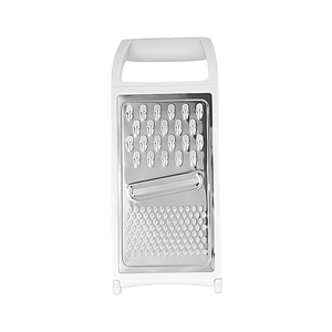 Royalford RF12021 Flat Grater| stainless steel multi blades and sharp cutting surfaces| soft TPR handle, dishwasher-safe design and ideal for grating, slicing|