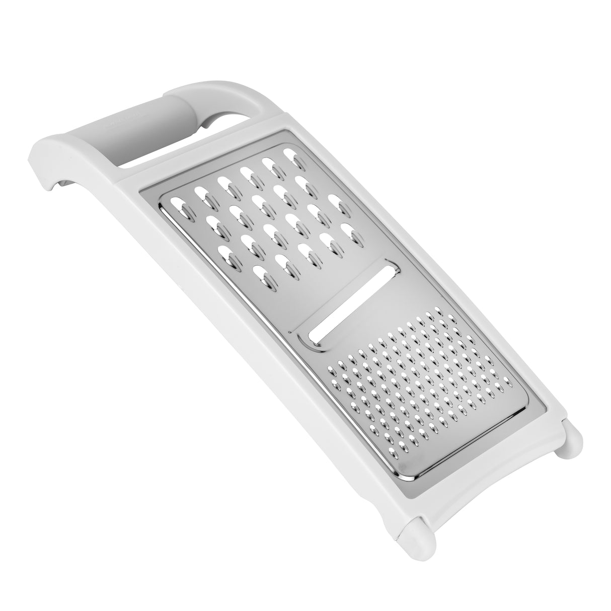 Royalford RF12021 Flat Grater| stainless steel multi blades and sharp cutting surfaces| soft TPR handle, dishwasher-safe design and ideal for grating, slicing|
