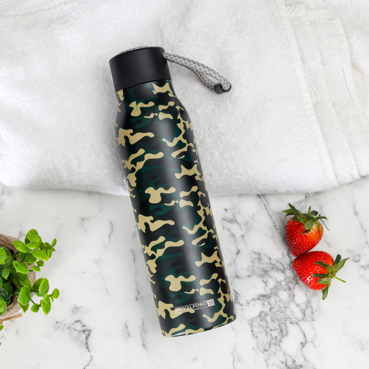 Royalford RF12023 600ml SS Vacuum Bottle | Double Wall Stainless Steel Insulation | Leak-Resistant Travel Flask | Durable Water Bottle for Daily  Hot & Cold Drinks