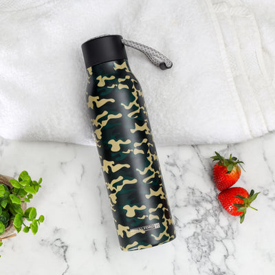 Royalford RF12023 600ml SS Vacuum Bottle | Double Wall Stainless Steel Insulation | Leak-Resistant Travel Flask | Durable Water Bottle for Daily  Hot & Cold Drinks