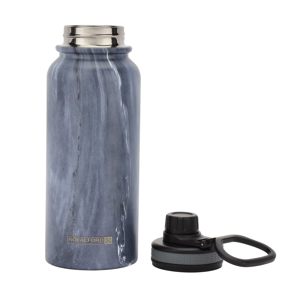 Royalford RF12024 Stainless Steel Vacuum Bottle | 900ml with Double Wall Insulation for Hot & Cold Drinks| Leak-Resistant Portable Thermal Bottle for  Office & Travel Use