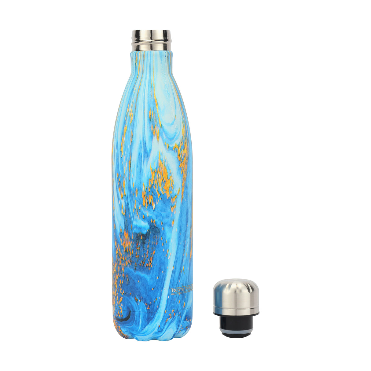 Royalford RF12026 750ml Stainless Steel Vacuum Bottle| Double Wall Insulated Leak Resistant Flask| Hot and Cold Water Bottle| Durable Travel Drink Bottle | Stylish Design