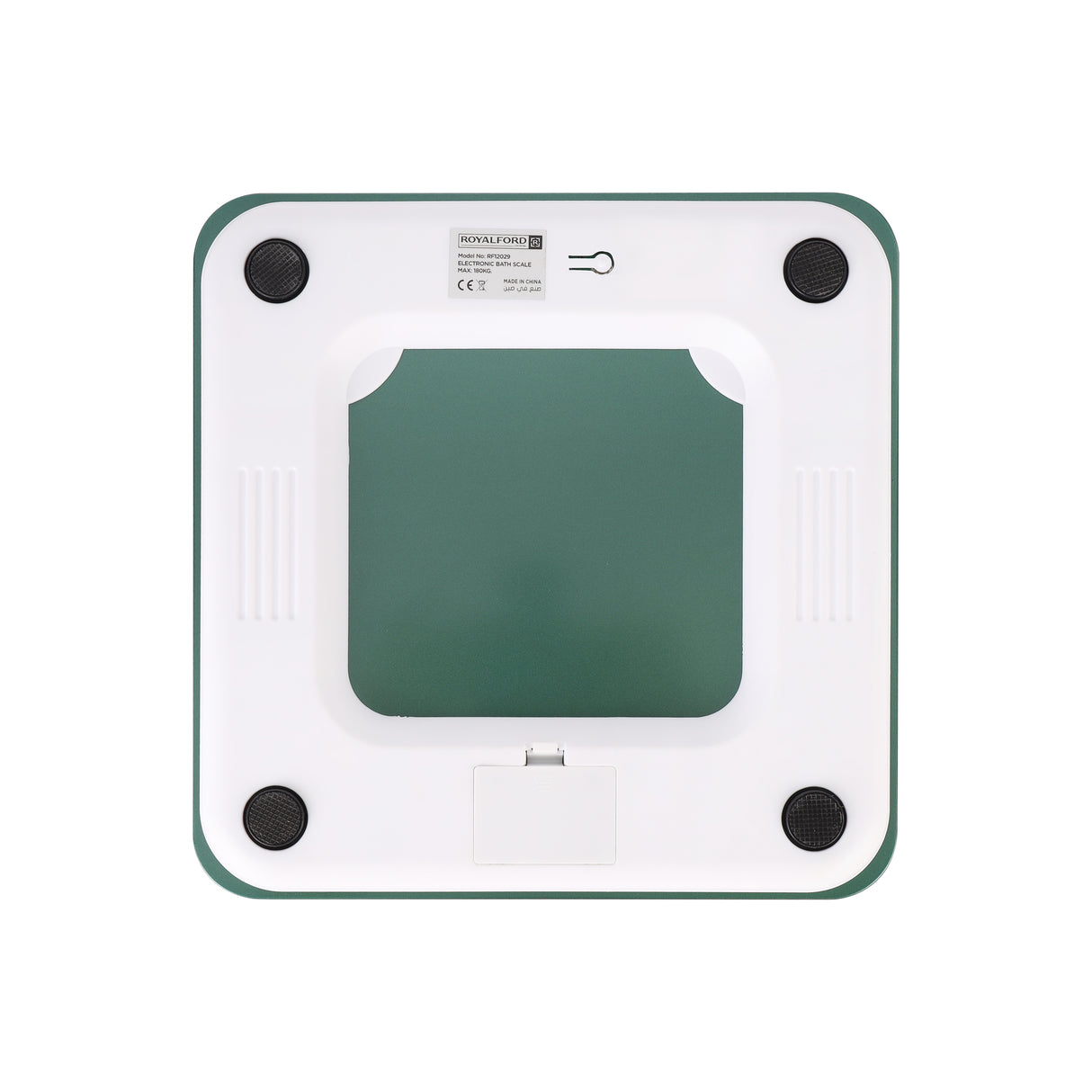 Royalford RF12029 Electronic Bath Scale 180kg Capacity | Tempered Glass Platform | LED Display | Step-On Technology | 4 Precision Sensors | Ultra Slim Digital Scale