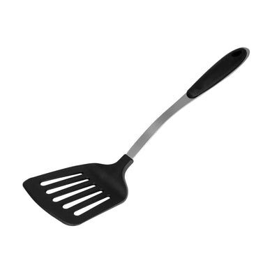 Royalford RF1203 Nylon Slotted Spatula NSS| food-grade nylon, ergonomic gripped handle & heat-resistant| slotted design, dishwasher-safe, for flipping & turning|
