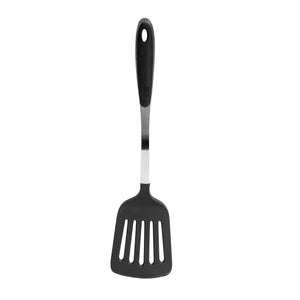 Royalford RF1203 Nylon Slotted Spatula NSS| food-grade nylon, ergonomic gripped handle & heat-resistant| slotted design, dishwasher-safe, for flipping & turning|