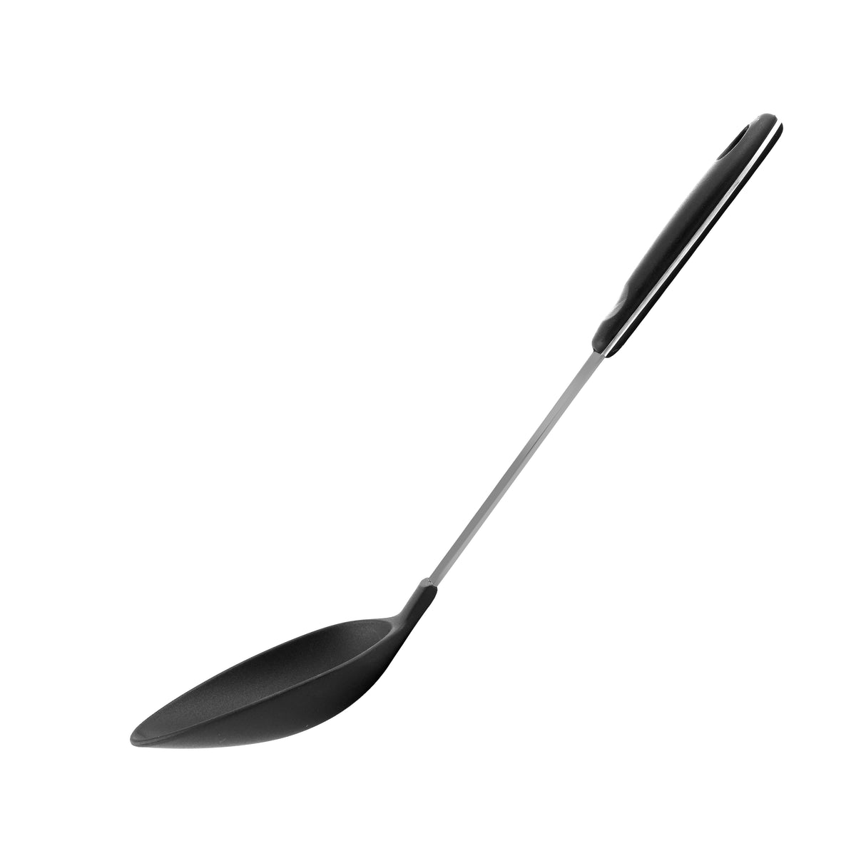 Royalford RF1206-NSVS Nylon Serving Spoon| stainless steel handle offers durability & comfort| non-stick friendly, heat resistant, ideal for serving rice and more|