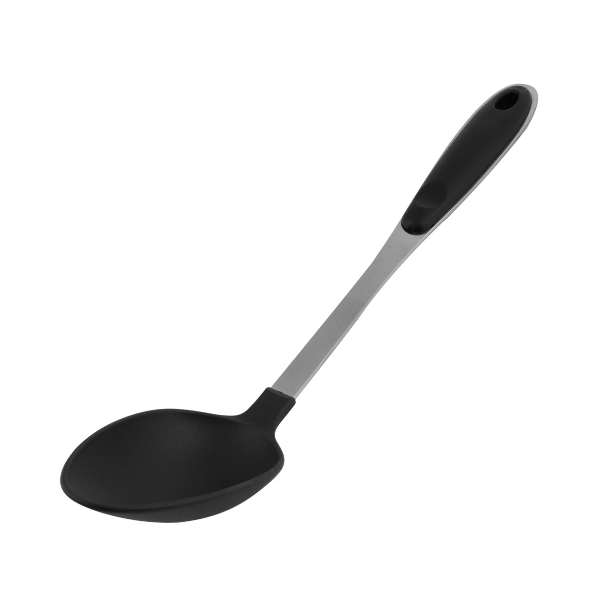 Royalford RF1206-NSVS Nylon Serving Spoon| stainless steel handle offers durability & comfort| non-stick friendly, heat resistant, ideal for serving rice and more|