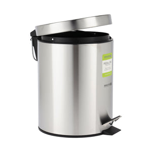 Royalford RF12090 7L Stainless Steel Pedal Bin | Soft Close Lid | Removable Inner Bucket| Strong Foot Pedal | Non-Slip Base | Perfect for Kitchen, Bathroom & Office Use
