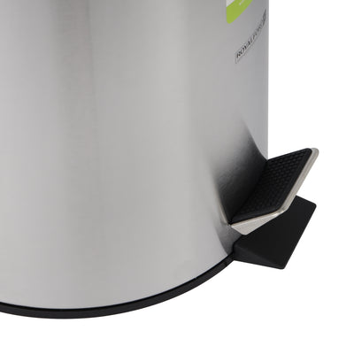 Royalford RF12090 7L Stainless Steel Pedal Bin | Soft Close Lid | Removable Inner Bucket| Strong Foot Pedal | Non-Slip Base | Perfect for Kitchen, Bathroom & Office Use