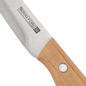 Royalford RF12093 4” Paring Knife| sharp stainless steel blade & durable wooden handle offers precise cutting| ergonomic grip, stain resistance, for everyday kitchen use|