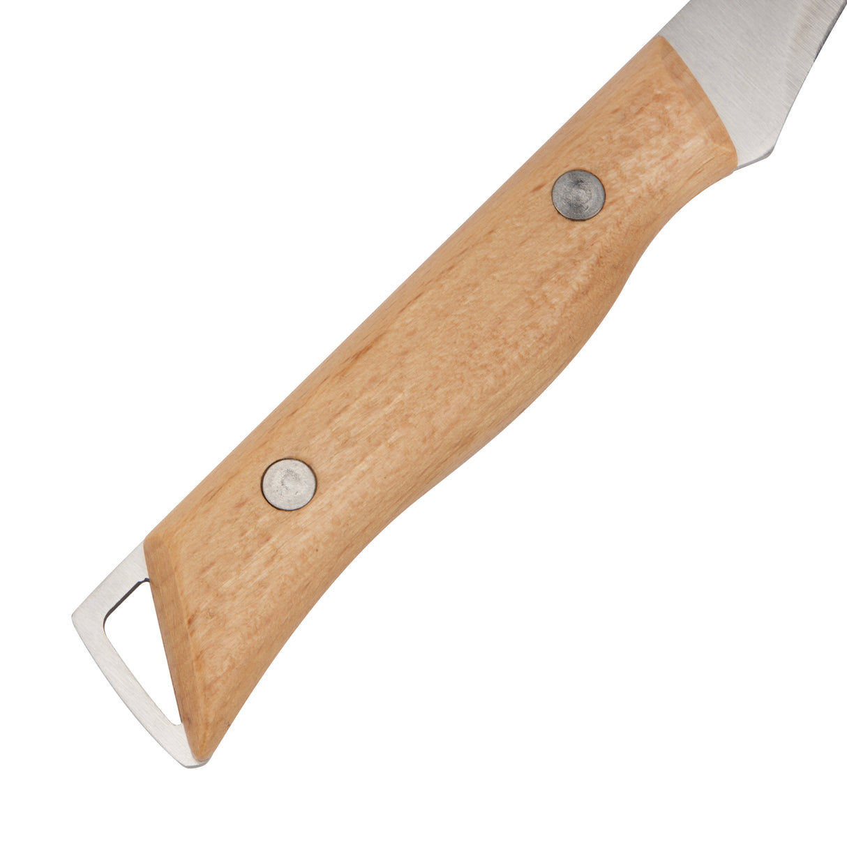 Royalford RF12094 3.5” carving knife| sharp stainless steel blade & durable wooden handle offers precise cutting| ergonomic grip, stain resistance for daily kitchen use|