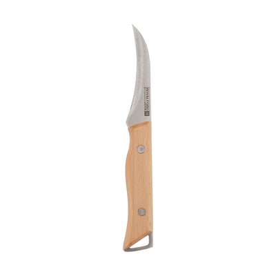 Royalford RF12094 3.5” carving knife| sharp stainless steel blade & durable wooden handle offers precise cutting| ergonomic grip, stain resistance for daily kitchen use|