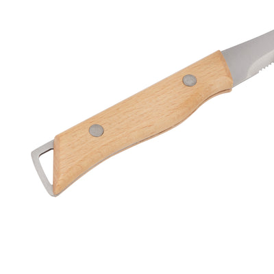 Royalford RF12096 5” fruit knife| extra-sharp stainless steel blade and wooden handle| durable, stain-resistant, perfect for precise cutting, peeling, and slicing tasks|