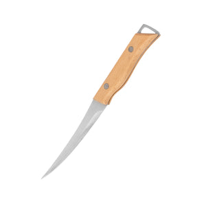 Royalford RF12096 5” fruit knife| extra-sharp stainless steel blade and wooden handle| durable, stain-resistant, perfect for precise cutting, peeling, and slicing tasks|