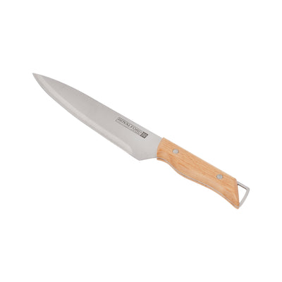 Royalford RF12097 8 Inch Chef Knife Stainless Steel Kitchen Knife |  Wooden Handle | Extra Sharp Multipurpose Cooking Knife | Perfect for Meat Vegetables Fruits Herbs