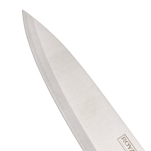 Royalford RF12097 8 Inch Chef Knife Stainless Steel Kitchen Knife |  Wooden Handle | Extra Sharp Multipurpose Cooking Knife | Perfect for Meat Vegetables Fruits Herbs