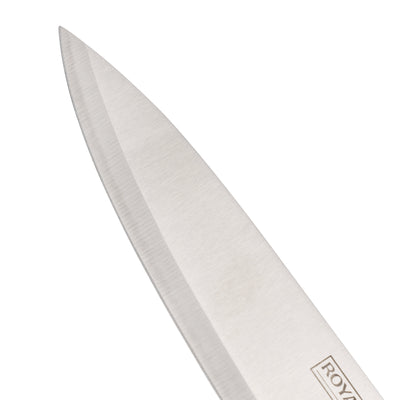 Royalford RF12097 8 Inch Chef Knife Stainless Steel Kitchen Knife |  Wooden Handle | Extra Sharp Multipurpose Cooking Knife | Perfect for Meat Vegetables Fruits Herbs