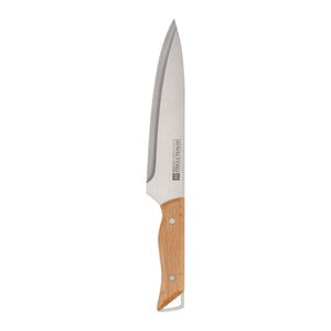 Royalford RF12097 8 Inch Chef Knife Stainless Steel Kitchen Knife |  Wooden Handle | Extra Sharp Multipurpose Cooking Knife | Perfect for Meat Vegetables Fruits Herbs