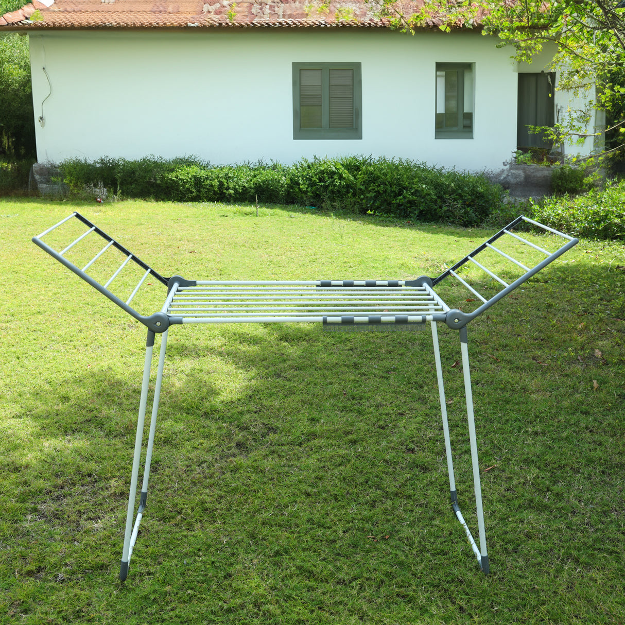 Royalford Cloth Dryer- RF12106/ Large 12 m Drying Space, Rustproof Iron Wire and Frame, Foldable, Sturdy, Sleek, Compact and Heavy Storage/ Perfect for Home, Apartments, Hostels, Etc. / White