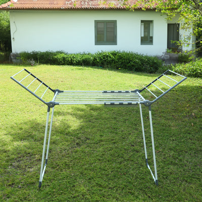 Royalford Cloth Dryer- RF12106/ Large 12 m Drying Space, Rustproof Iron Wire and Frame, Foldable, Sturdy, Sleek, Compact and Heavy Storage/ Perfect for Home, Apartments, Hostels, Etc. / White