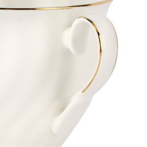 Royalford RF12112 Bone China Cup & Saucer Set | includes 12 pieces with six 250ml cups & six 6-inch saucers, delivering premium quality, durability, and styles.